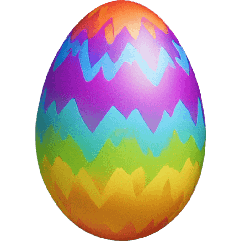 Colorful Easter egg with vibrant colors emoji