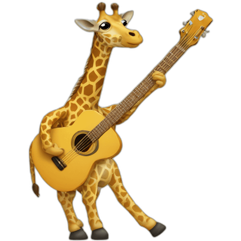 Giraffe playing guitar emoji