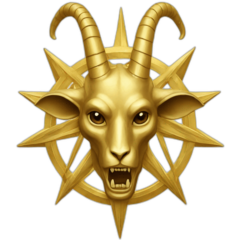 Gold Baphomet star emoji