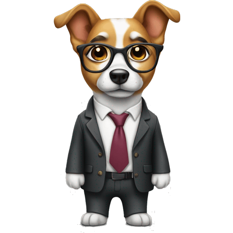 Business dog professor  emoji