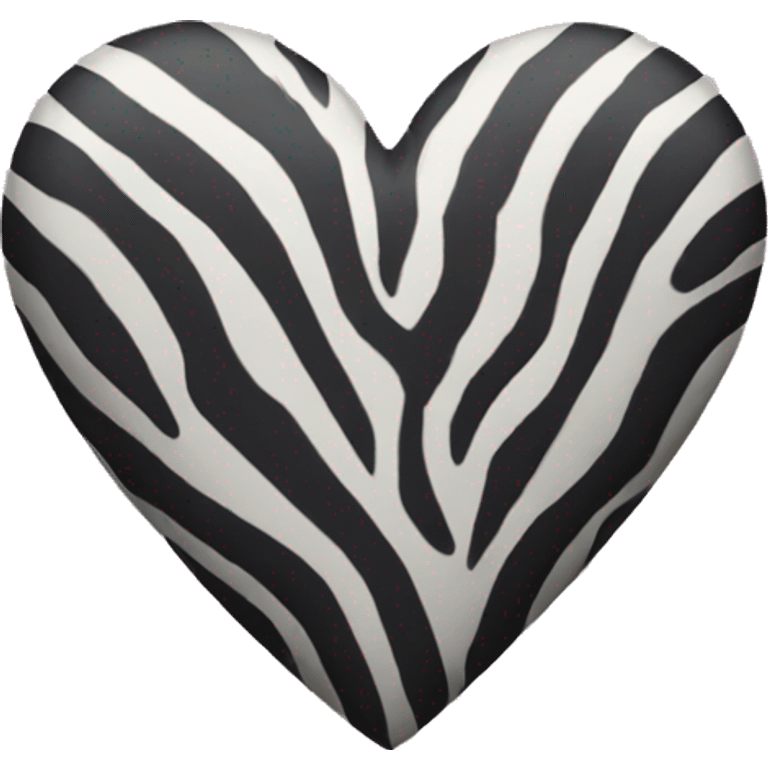 Zebra striped heart emoji