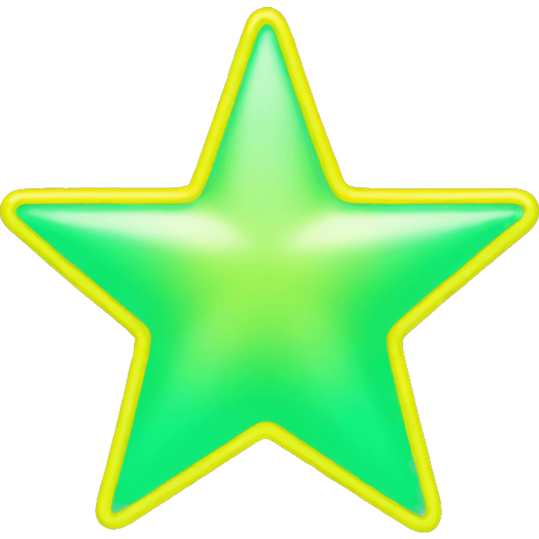 neon yellow star  emoji