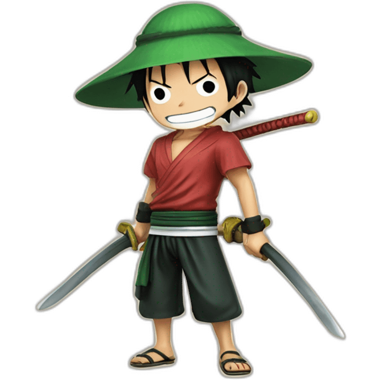 Luffy and toro zoro emoji