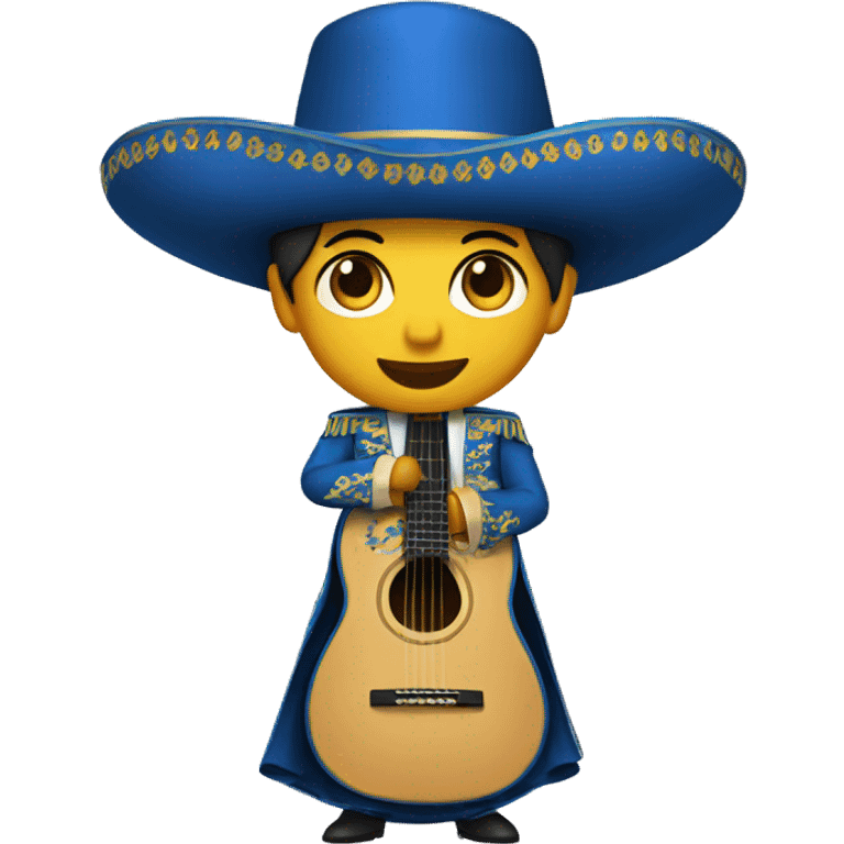 Mariachi vestido de azul  emoji