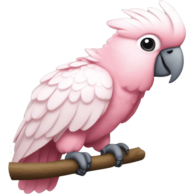 a lazy pink cockatoo emoji