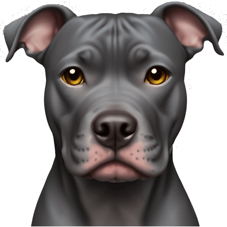 all dark grey pitbull no white with hazel eyes emoji