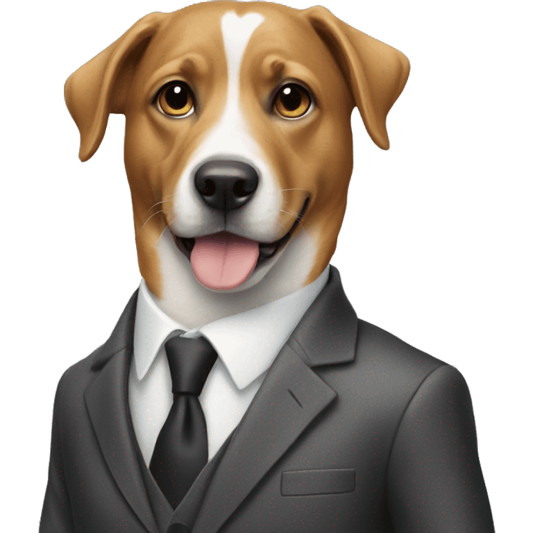 Dog with suit on emoji