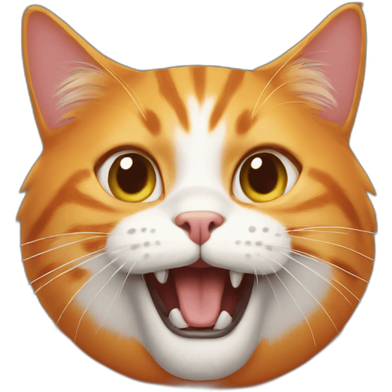 silly orange cat emoji