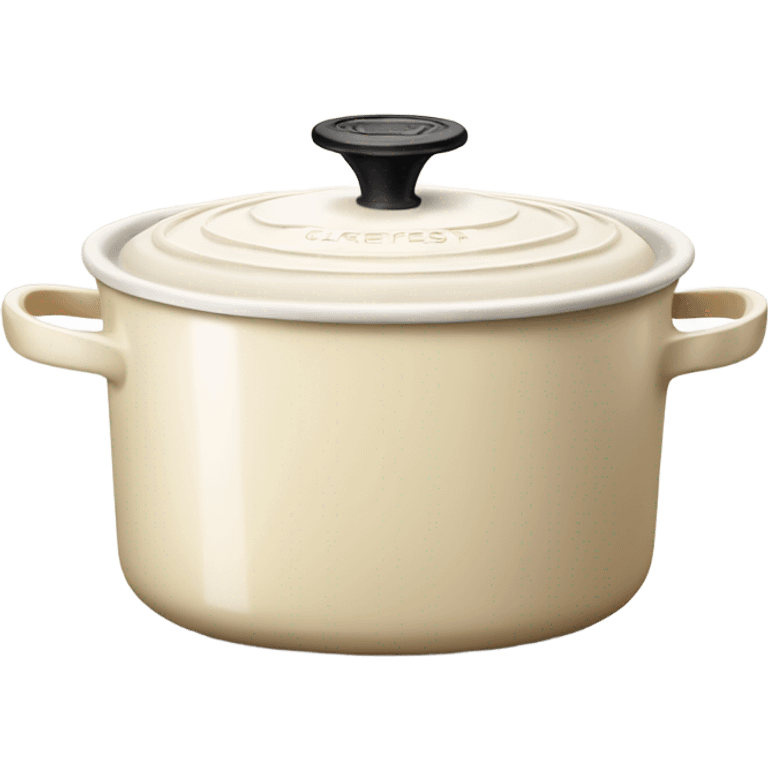 cream le creuset dutch oven emoji