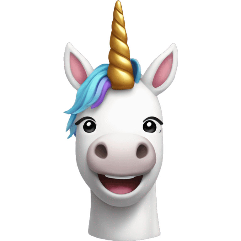 happy face with unicorn horn called penny emoji