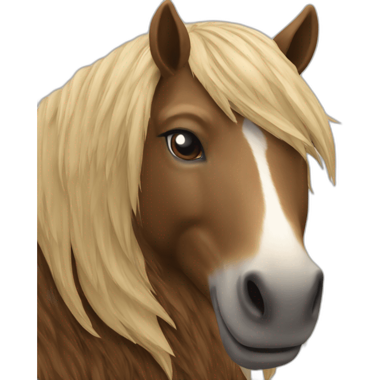 Cheval sur un gros ours emoji