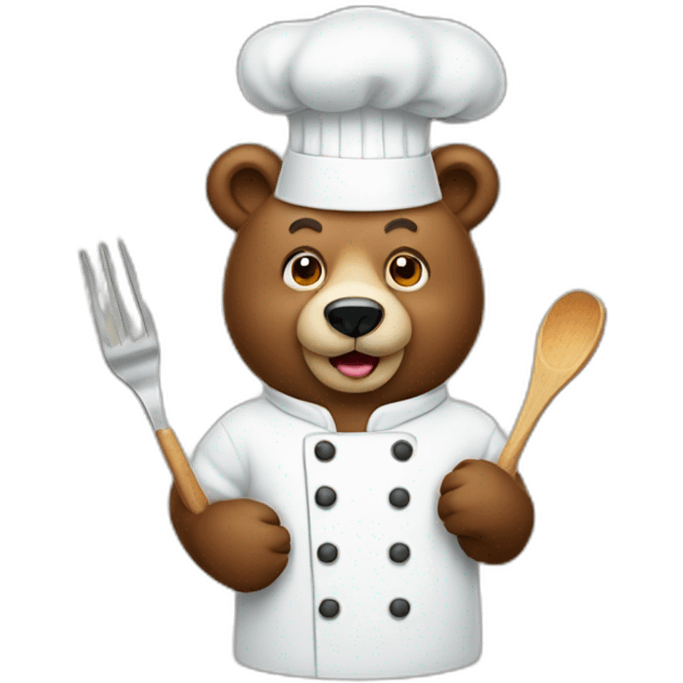 Bear chef emoji