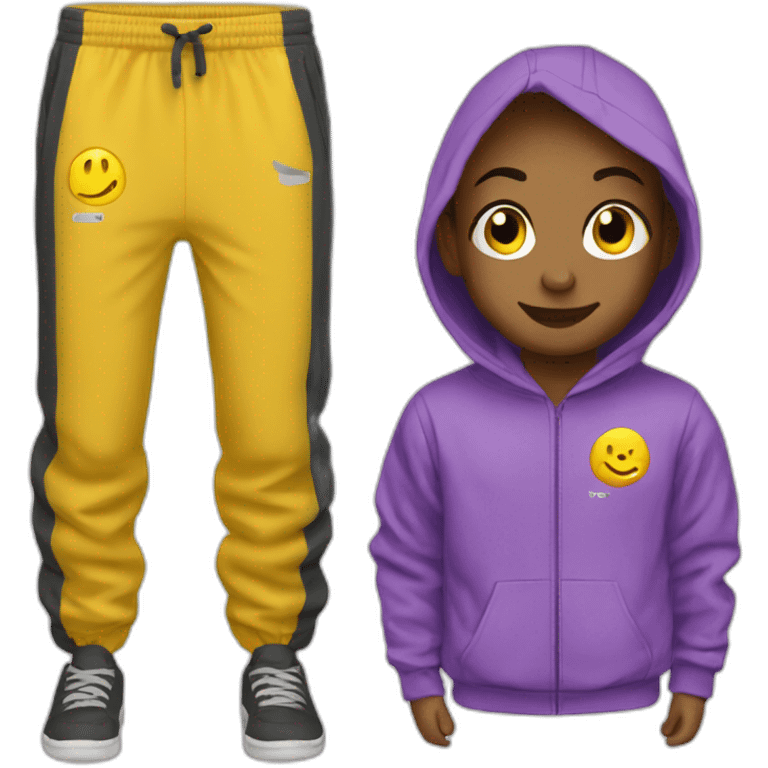 tracksuit trousers and sweatshirt emoji AI Emoji Generator