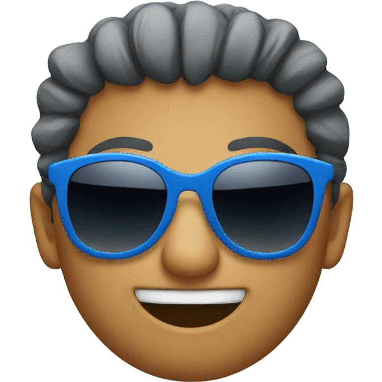 Blue emoji with sunglasses  emoji