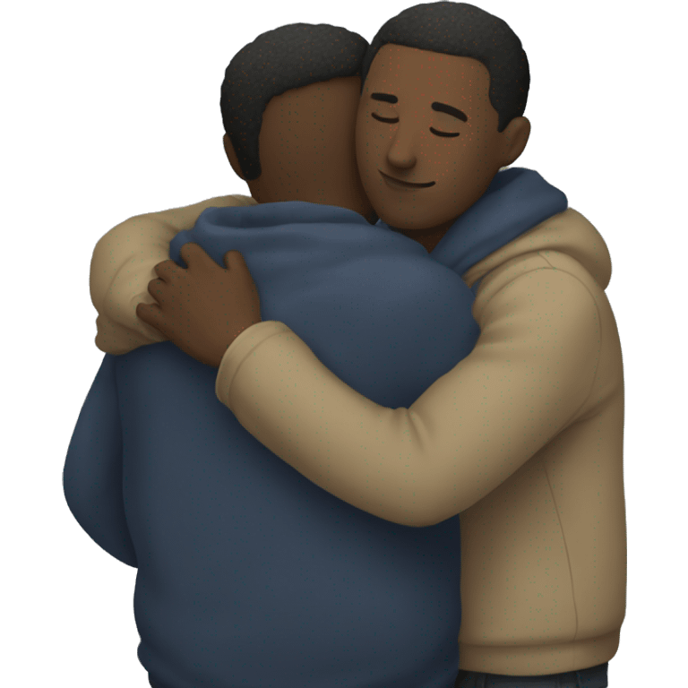 Two men hugging emoji