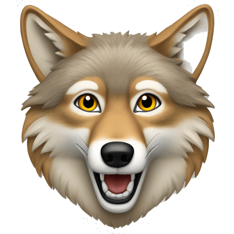 Coyote wolf face emoji