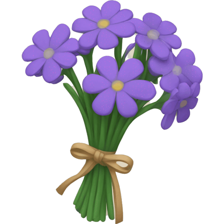 Small violet flower bouquet emoji