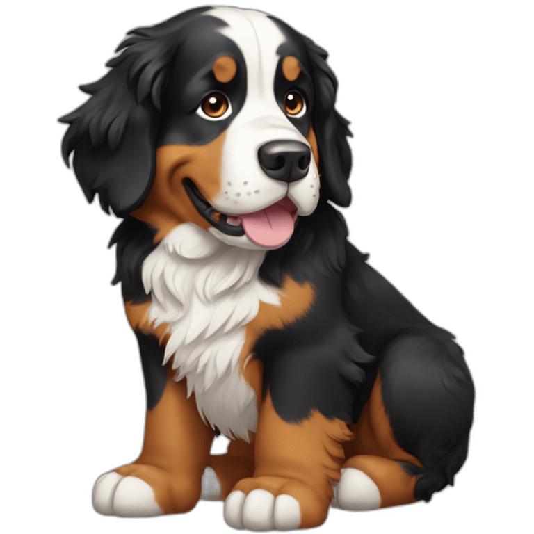 Dog bernese montain emoji