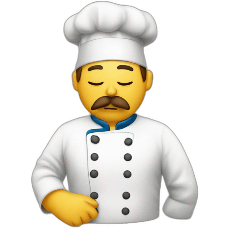 tired chef smoking emoji