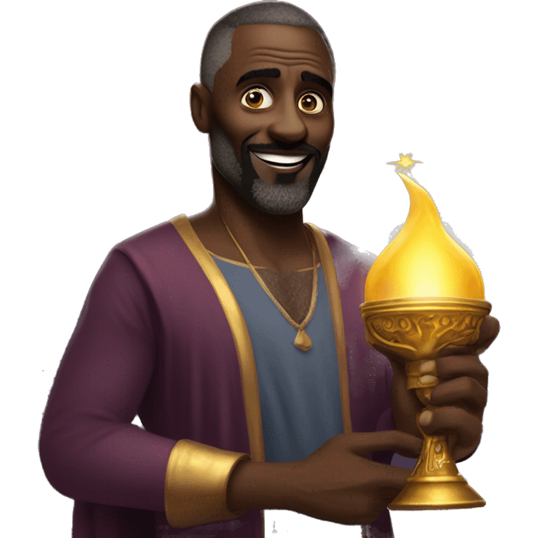 idris elba genie with lamp emoji