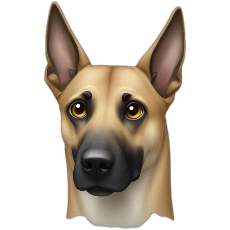 malinois dog disguised as a ghost emoji