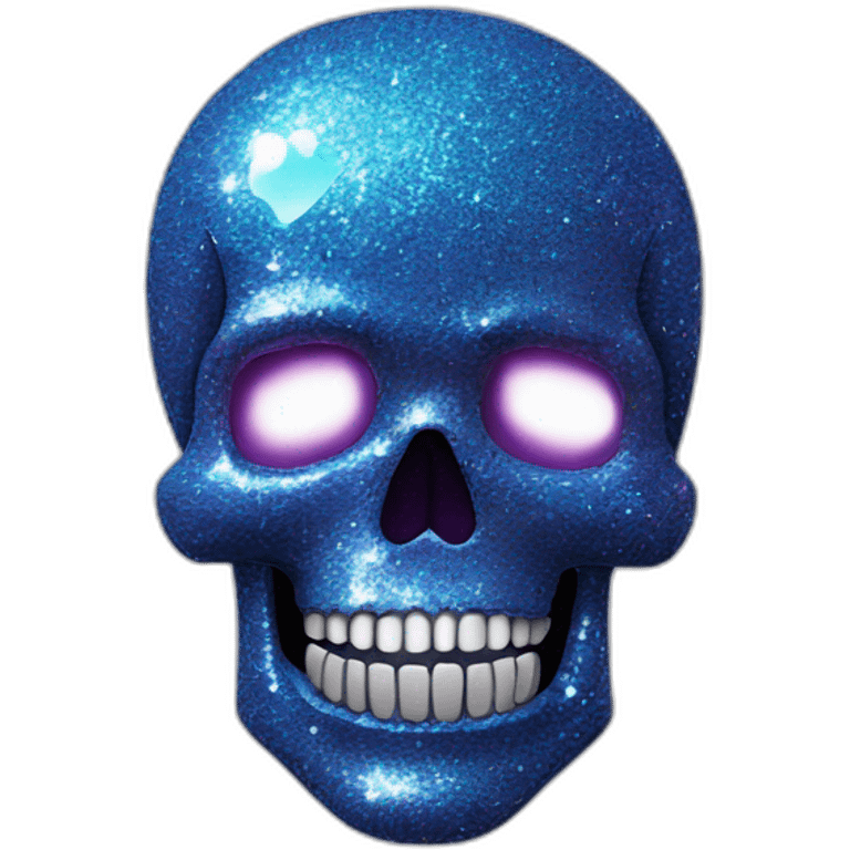 Glitter skull emoji