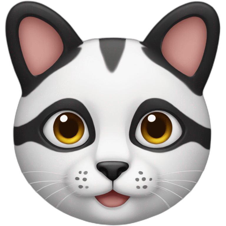 A cat with a panda face emoji