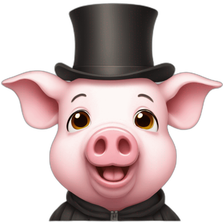 anthropomorphic pig emoji