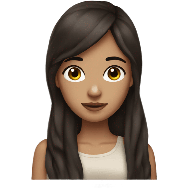 aesthetic brunette girl emoji