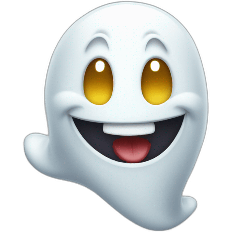 friendly ghost laughing emoji