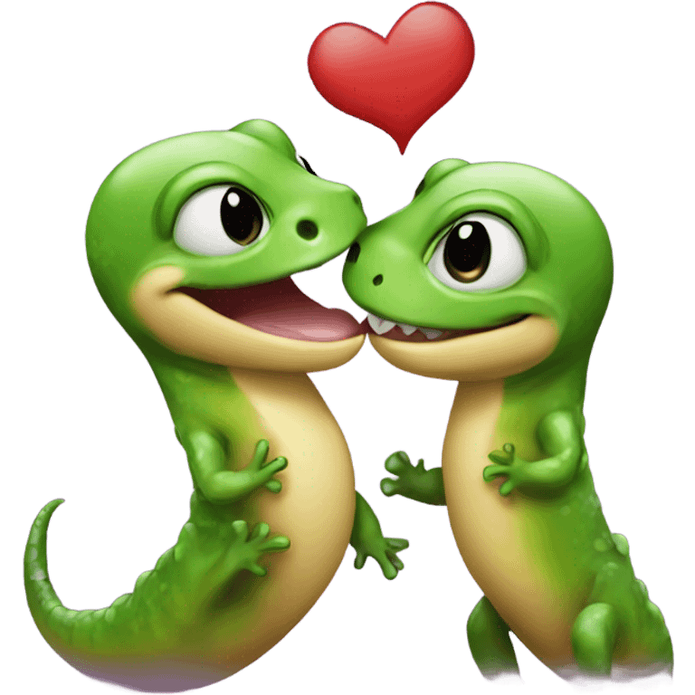 Salamander happy with kiss emoji