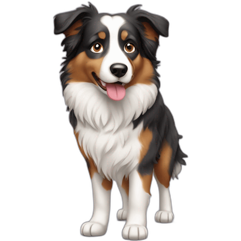 walking an australian shepherd emoji