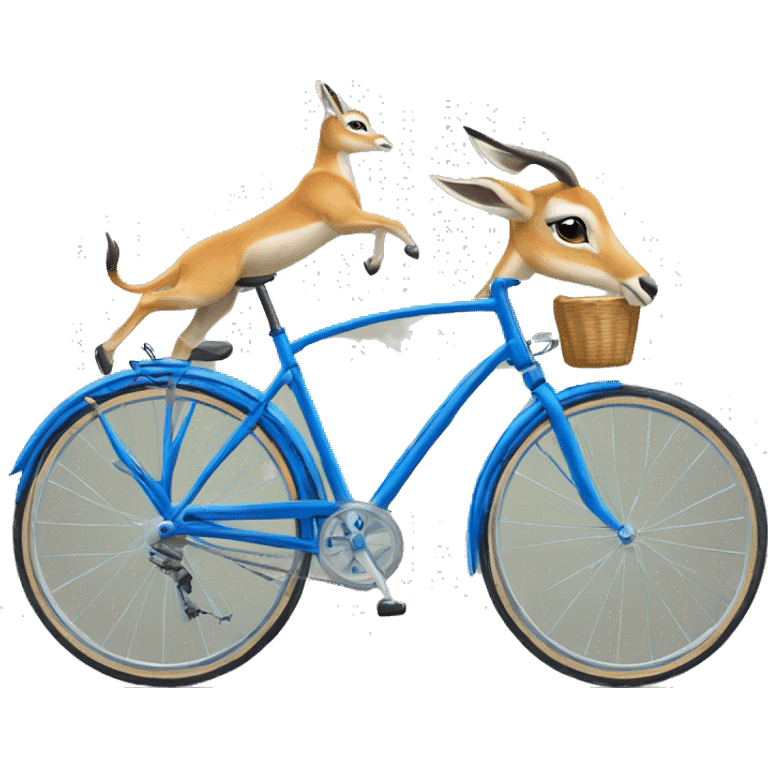 Gazelles bleues sur vélo  emoji