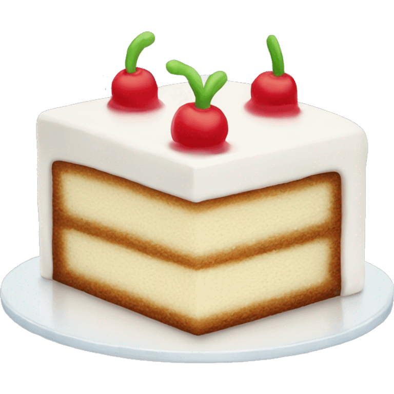 A piece of white cake emoji