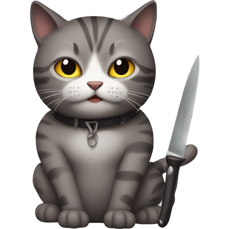 cat with knife emoji