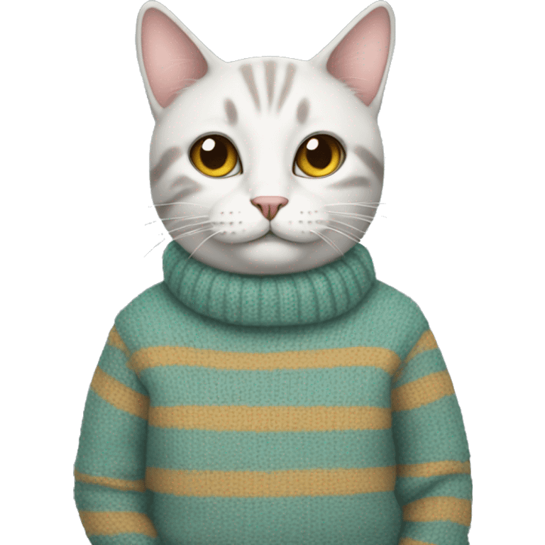 Cat wearing sweater emoji