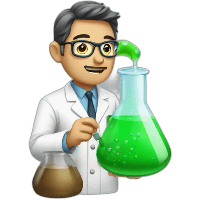 Scientist making an experiment emoji