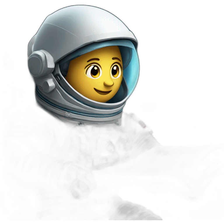 astronauta leyendo el periódico emoji