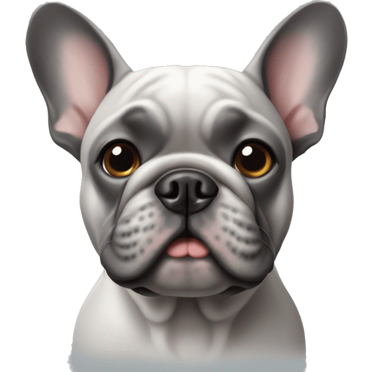 grey french bulldog emoji