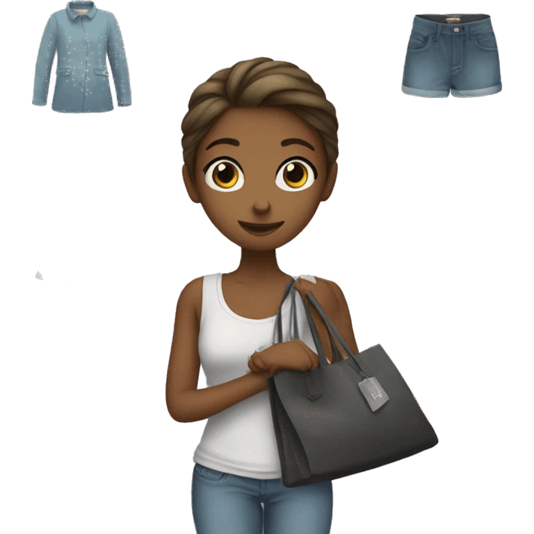 girl buying clothes emoji