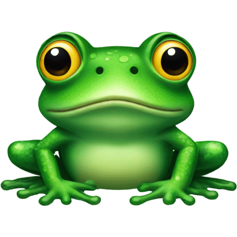 Christmas frog emoji