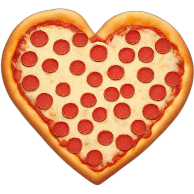 pizza in heart shape emoji