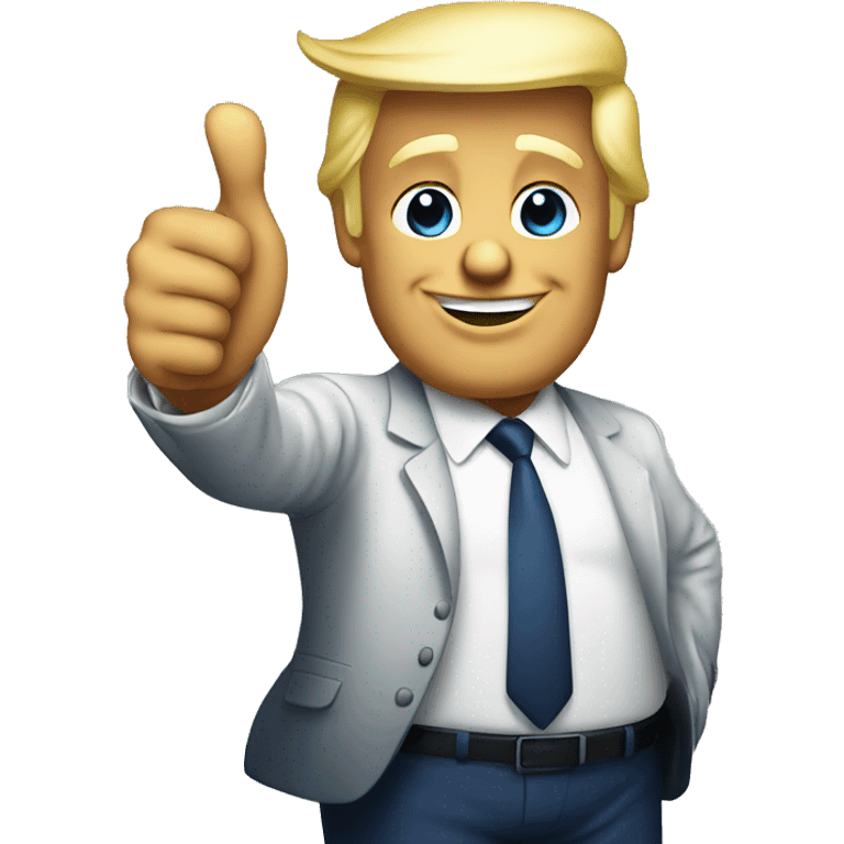 Donald trump giving the thumbs up emoji