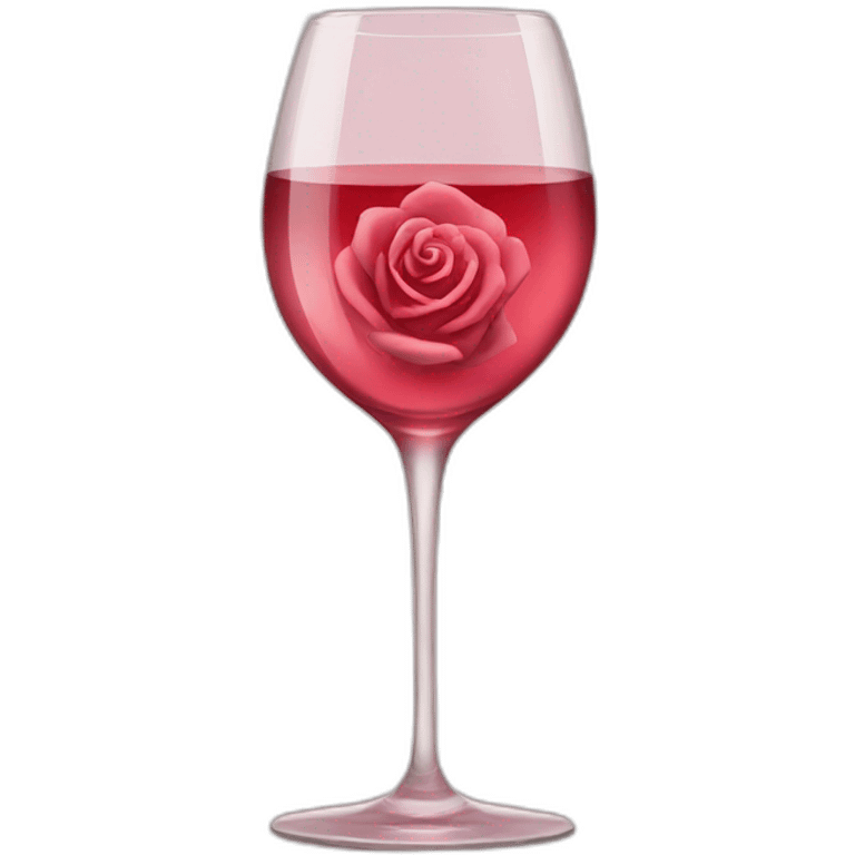 Rose wine glass emoji