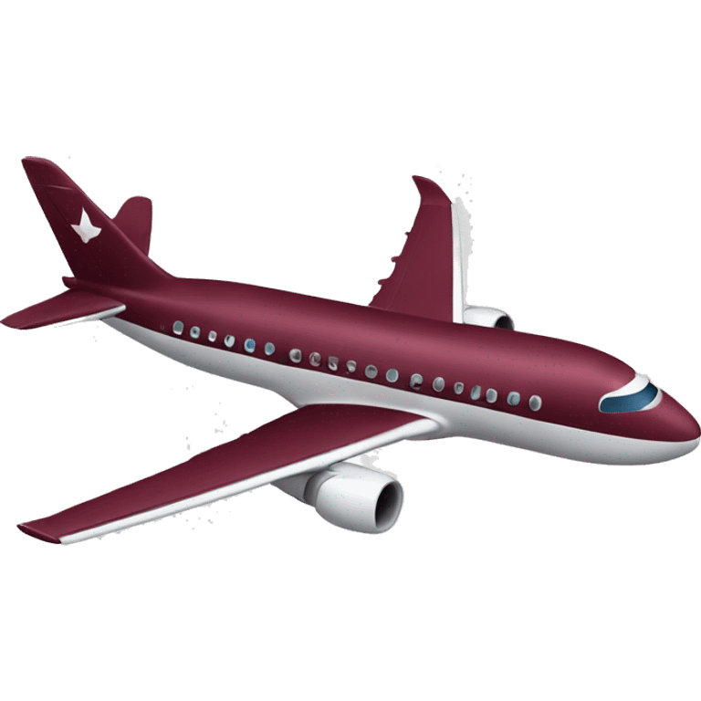 burgundy red plane travelling around the world emoji