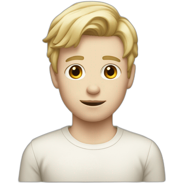 Pale boy with dirty blond hair emoji