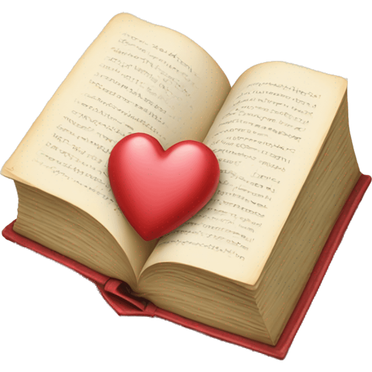 Book in the shape of a heart emoji