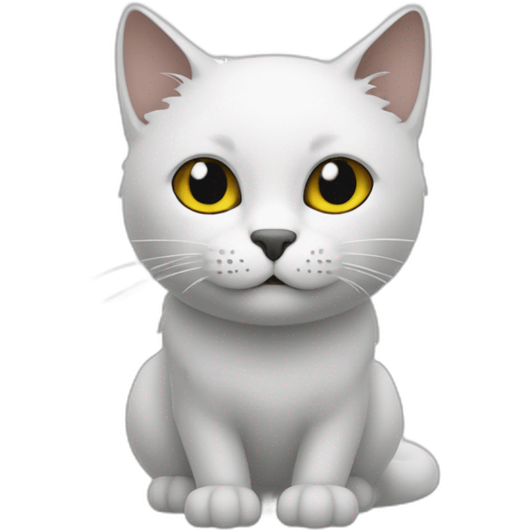 Un chat noir et blanc emoji