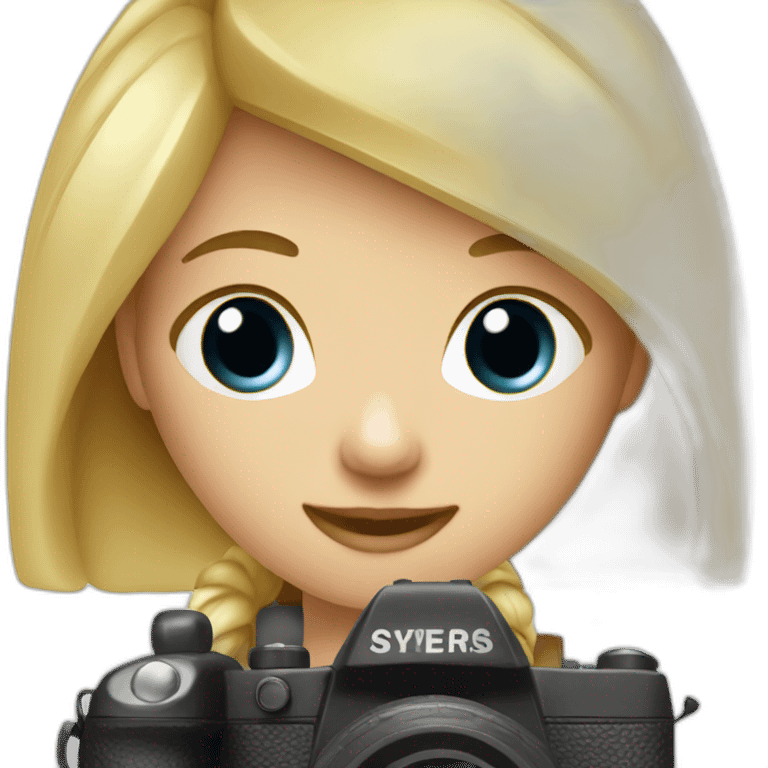 Blond girl Photographer emoji