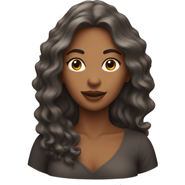 beautiful woman with flowing hair emoji